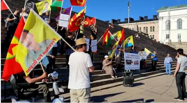 Protesta contra la ocupación turca en Finlandia