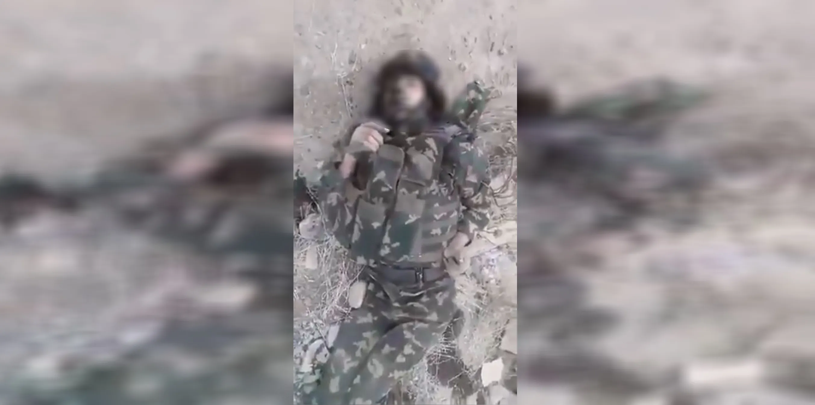"Estos son cadáveres de cerdos e infieles" Un mercenario sirio mostrando cadáveres en Karabaj