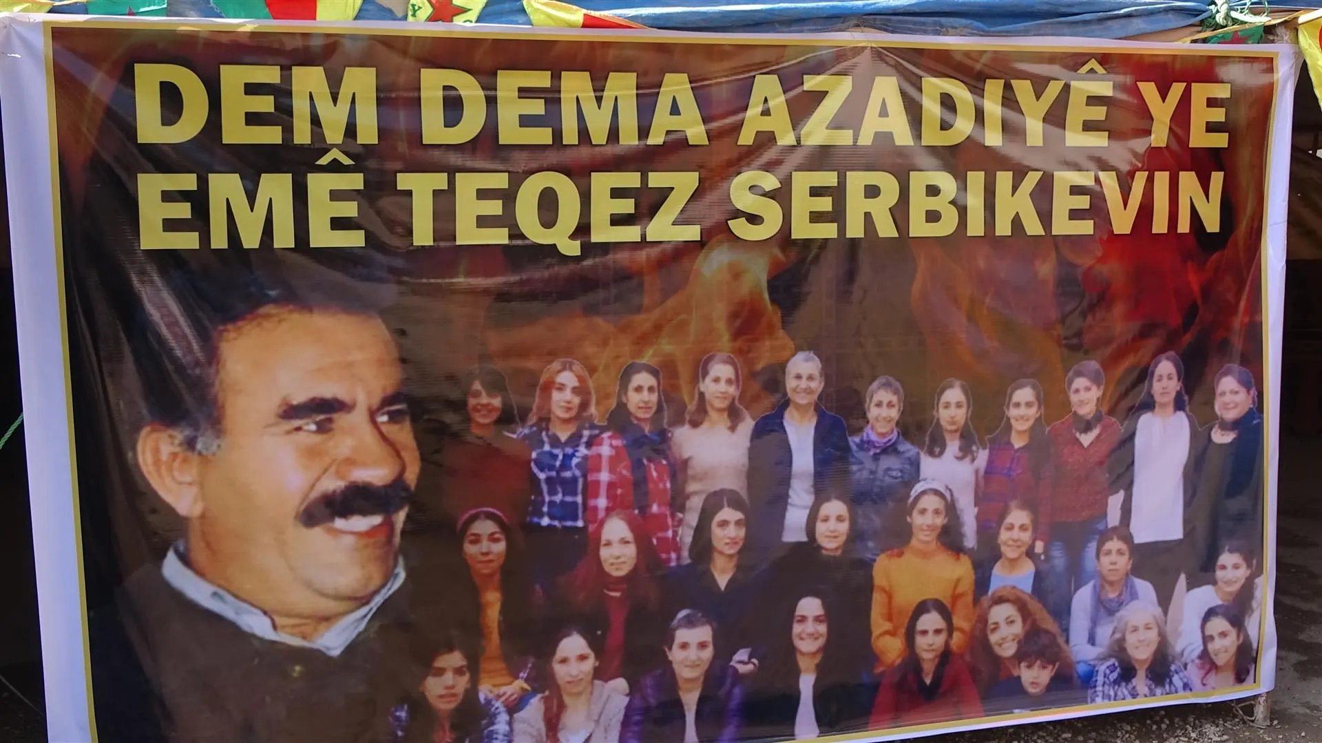 Al-Hasakah ... Se iniciaron las actividades de la carpa sentada en apoyo de la resistencia en las cárceles de Turquía