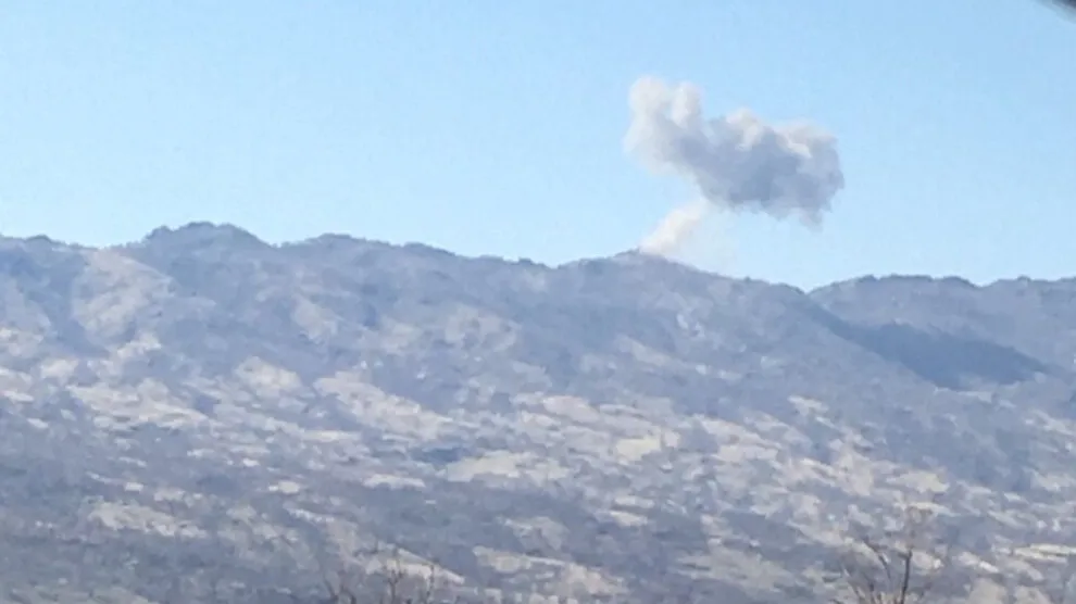 La ocupación turca bombardea la montaña de Gare