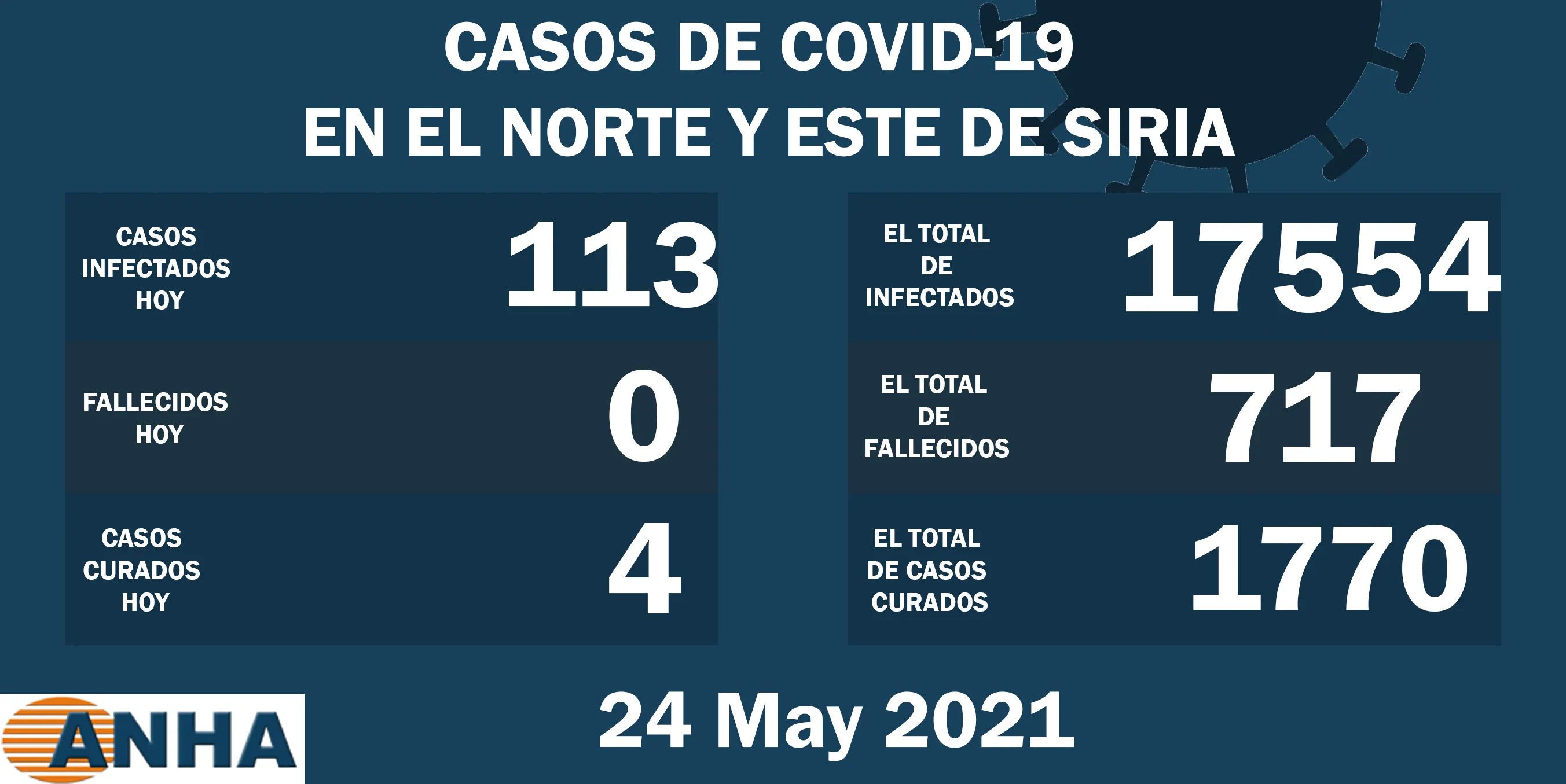 113 nuevos casos de COVID-19 en el noreste de Siria