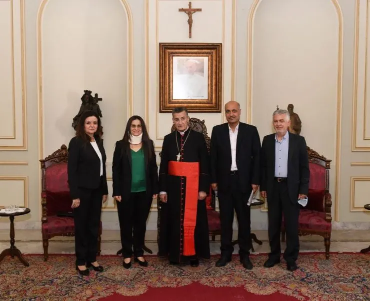 SDP y AANES se encuentran con Mar Bechara Boutros al-Rahi
