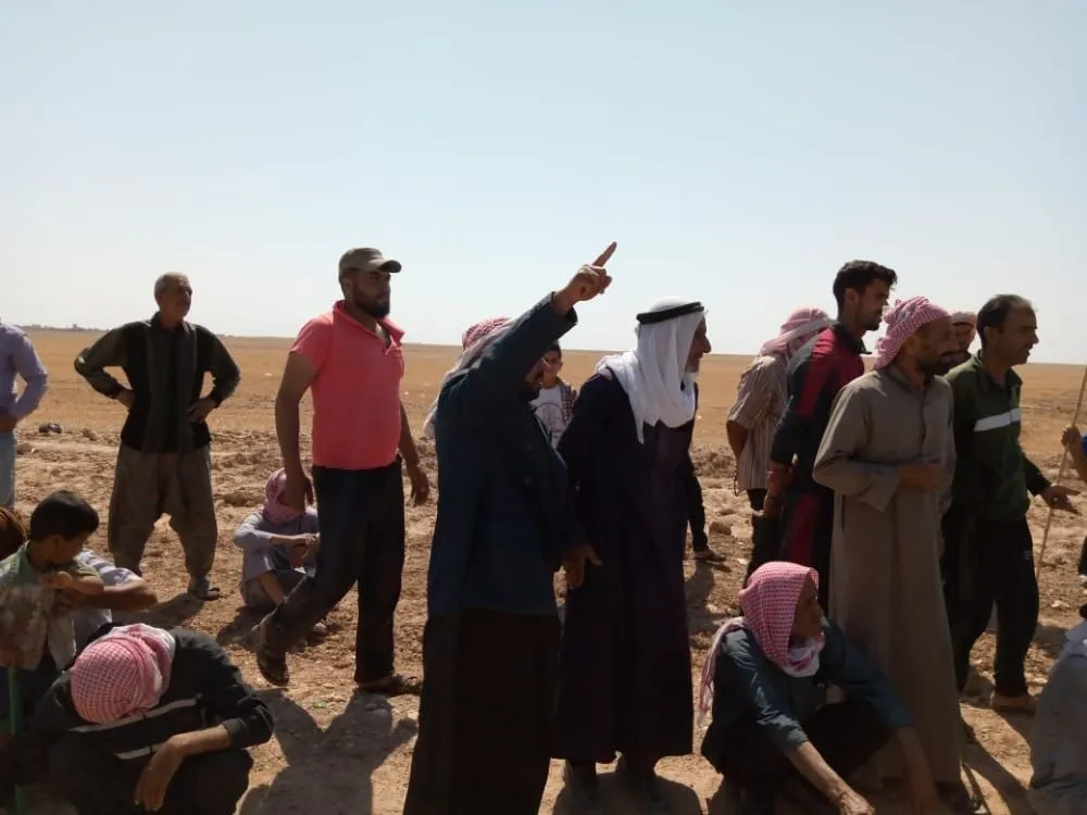Protestas en Sere Kaniye por los crímenes de las Fuerzas de Ocupación turcas