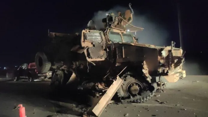 Explosión contra un convoy militar de la ocupación turca en Idlib