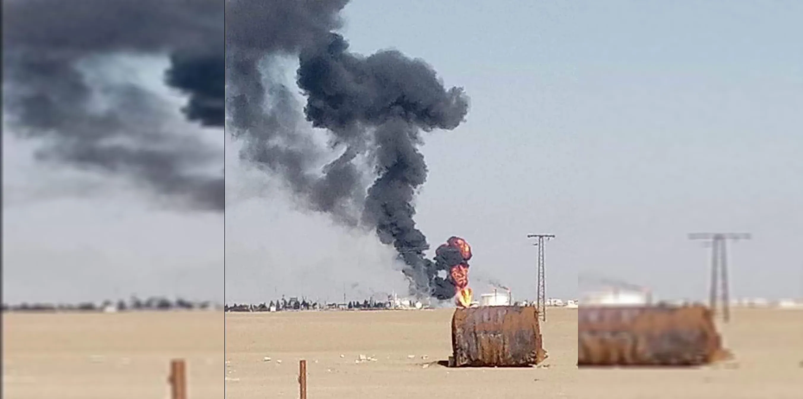 ​​​​​​​La ocupación turca ataca el campo de gas en el pueblo de As-Suwaidiyya en Dêrik
