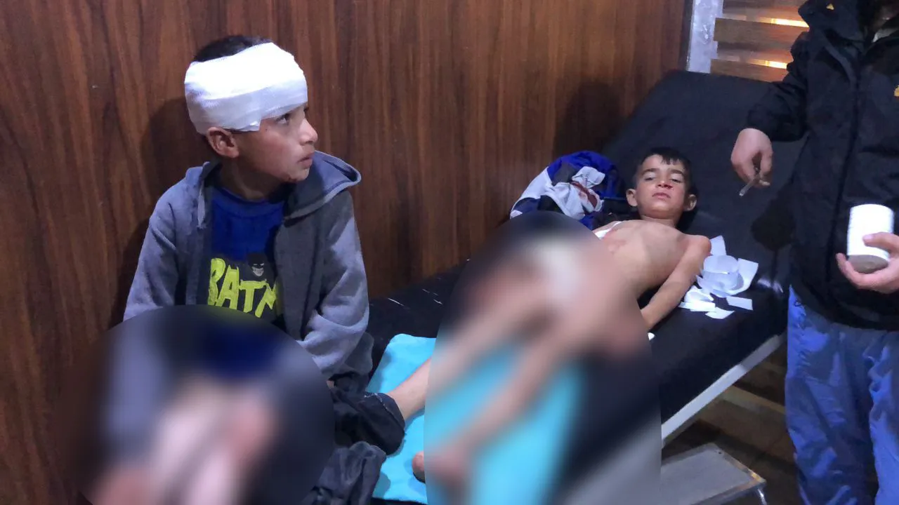 ​​​​​​​4 niños heridos en Til Temir por la explosión de un proyectil del ejército turco