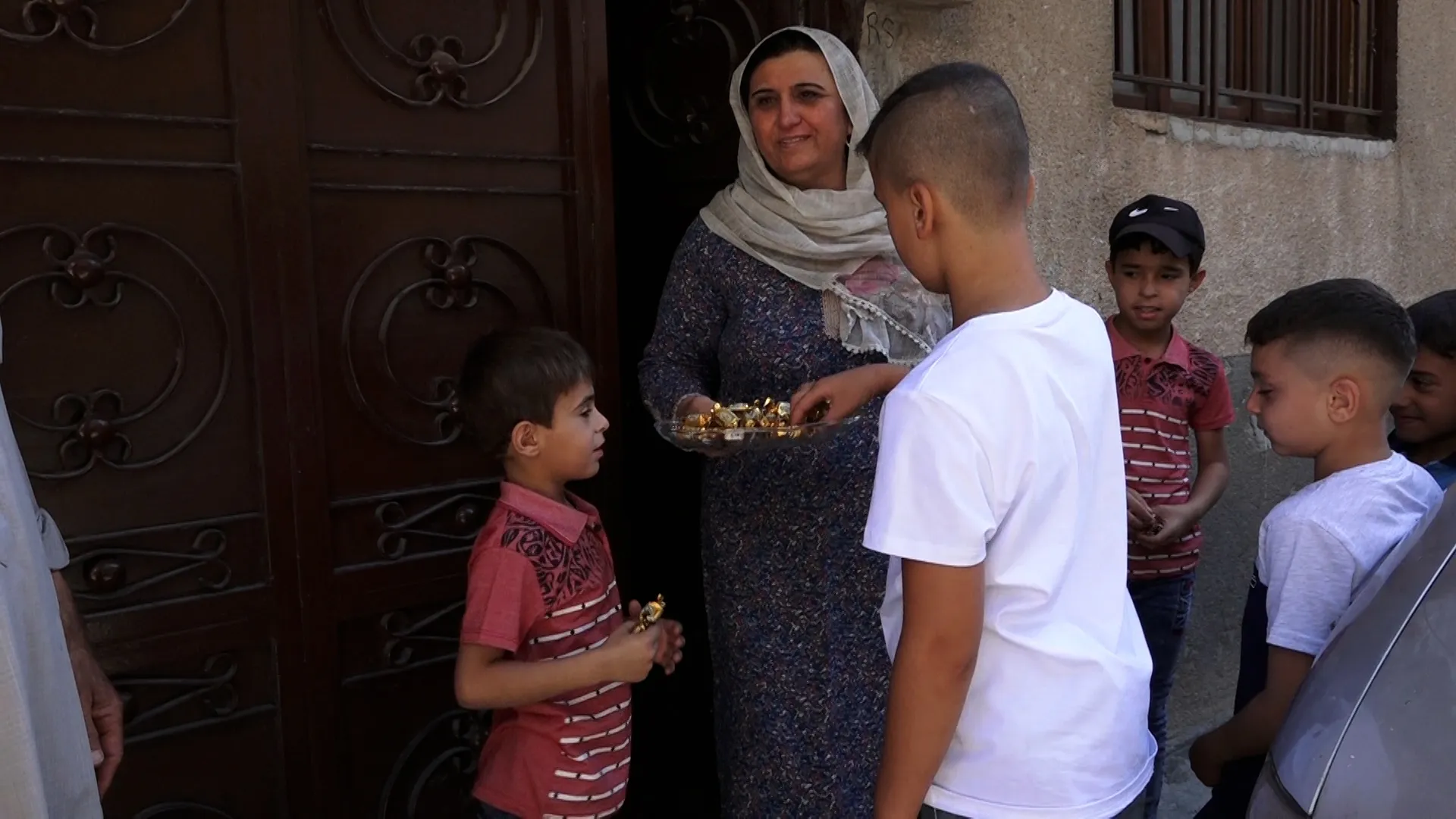 Niños celebran Eid al-Adha