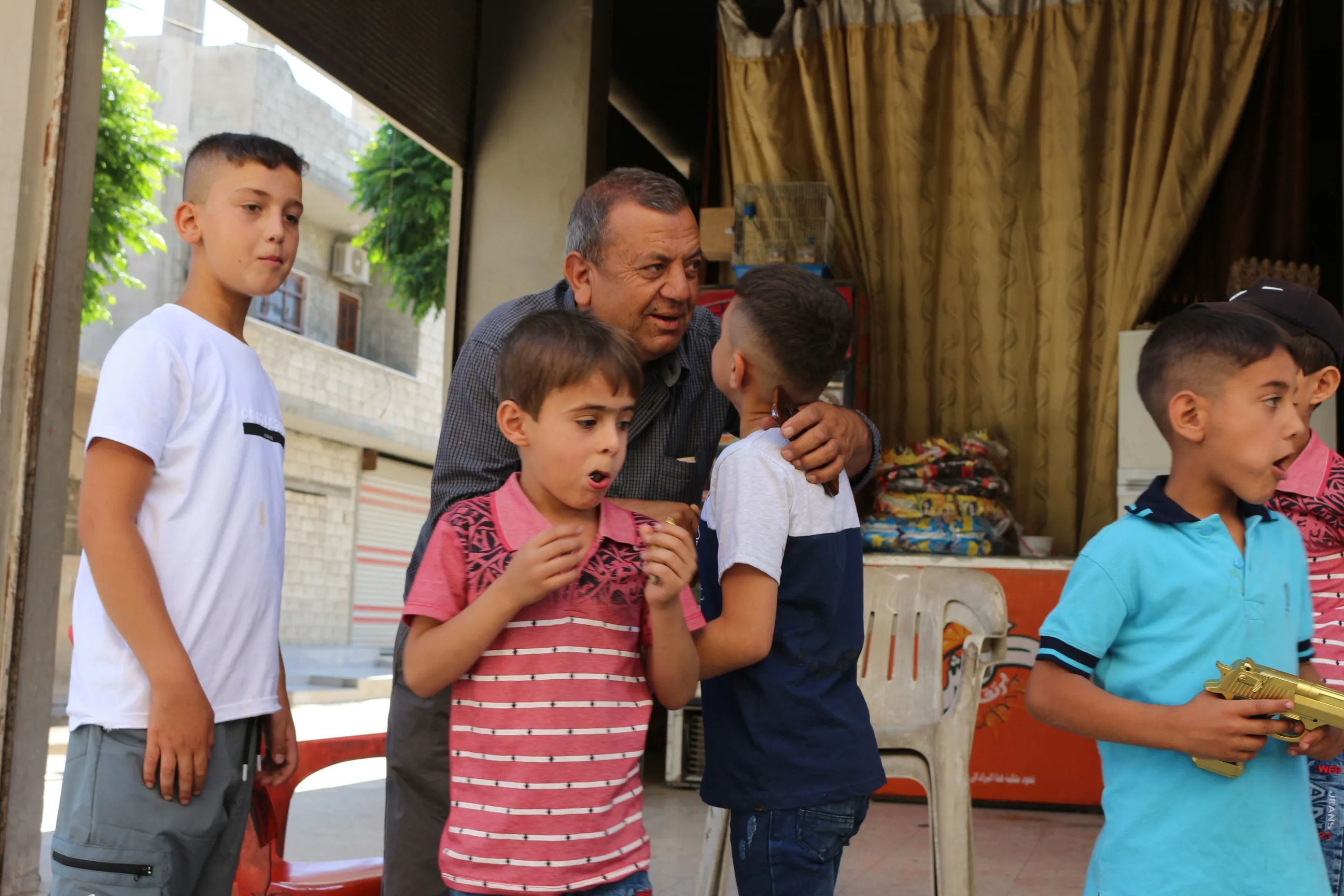 Niños celebran Eid al-Adha
