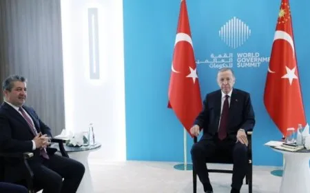 Erdogan y Mesrûr Barzanî se reúnen en Dubai
