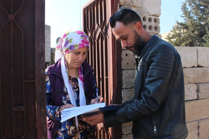 La población de Çil Agha participa en la campaña de firmas
