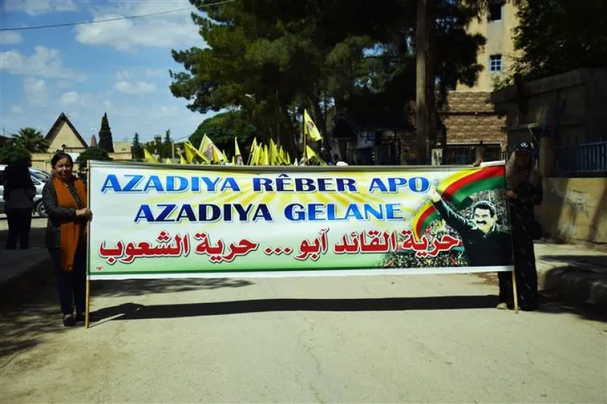 La gente de Tal Tamr y Zarghan protestan contra el aislamiento del líder Ocalan