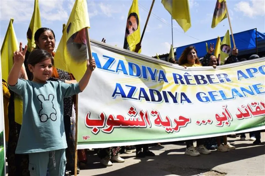 La gente de Tal Tamr y Zarghan protestan contra el aislamiento del líder Ocalan