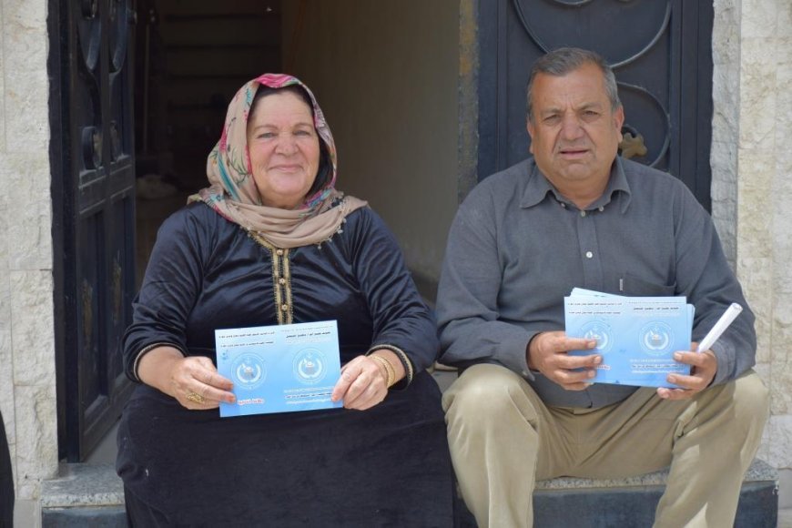 Distribución de papeletas de votación en el noreste de Siria