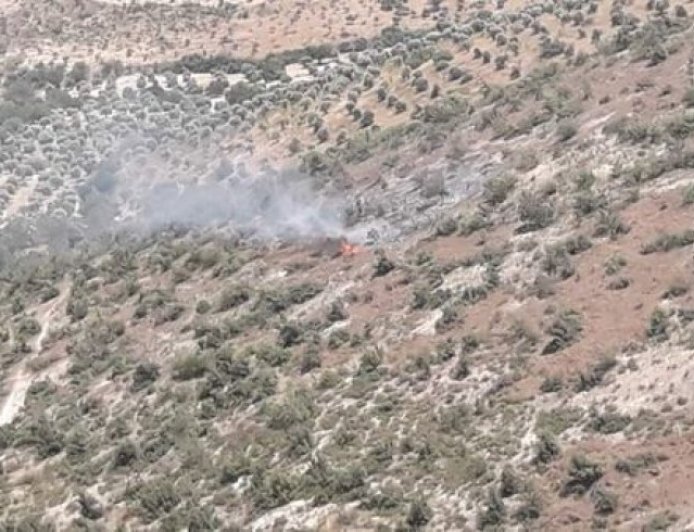 La ocupación turca quema las montañas ocupadas de Afrin
