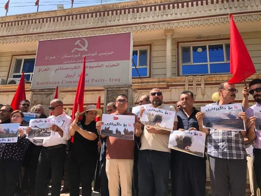 El Partido Comunista de Kurdistán protesta contra los ataques de ocupación turca