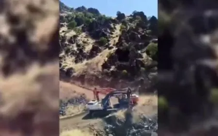 Los ocupantes turcos construyen una carretera terrestre para equipos militares en el sur de Kurdistán