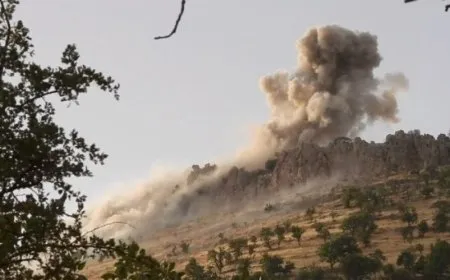 Los aviones de combate del ejército de ocupación turco bombardean los alrededores de Amediyê