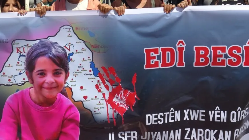 Los manifestantes condenan el asesinato de la niña Narin Koran en el norte de Kurdistán
