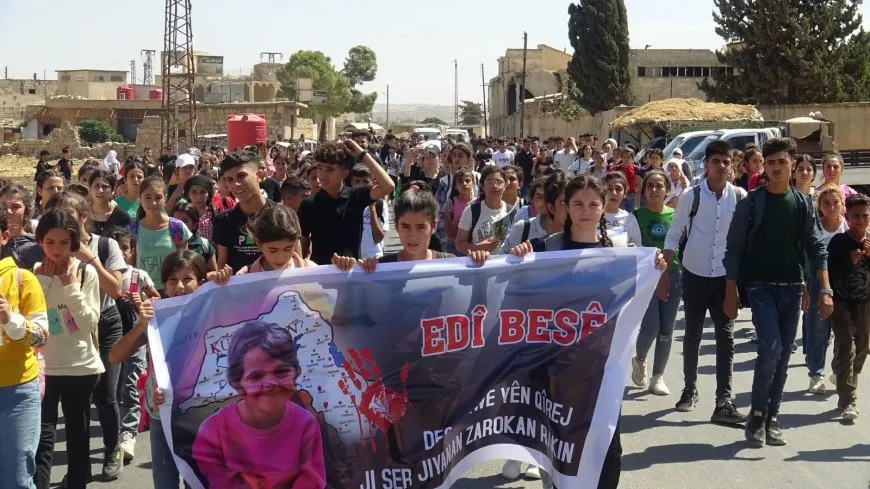 Los manifestantes condenan el asesinato de la niña Narin Koran en el norte de Kurdistán