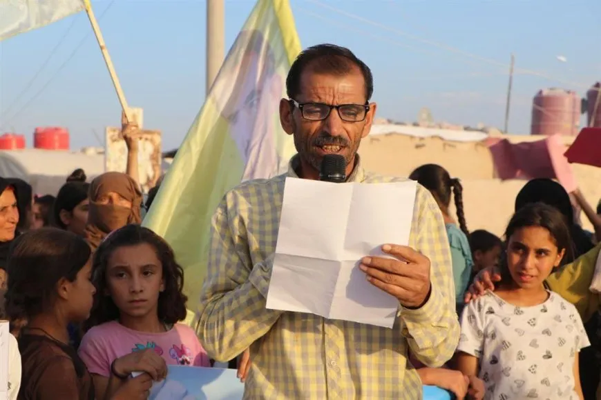 Los desplazados internos de Serêkaniyê protestan contra la ocupación