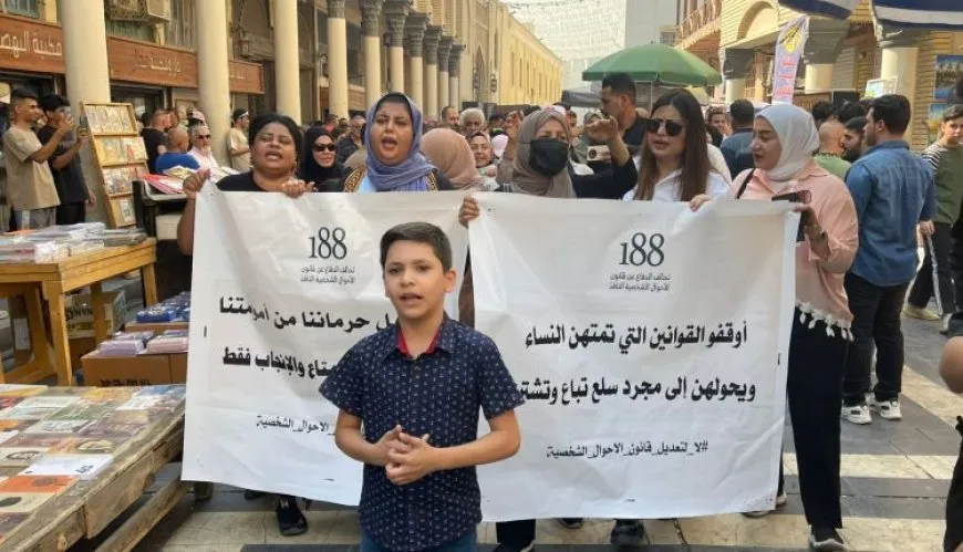 Los residentes protestan en Bagdad contra los intentos de cambiar la Ley del Estatuto Personal
