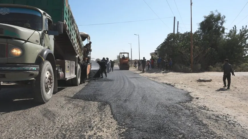 Reparan las carreteras entre las ciudades de Ebû Hemam, Kişkiyê y Xiranîcê