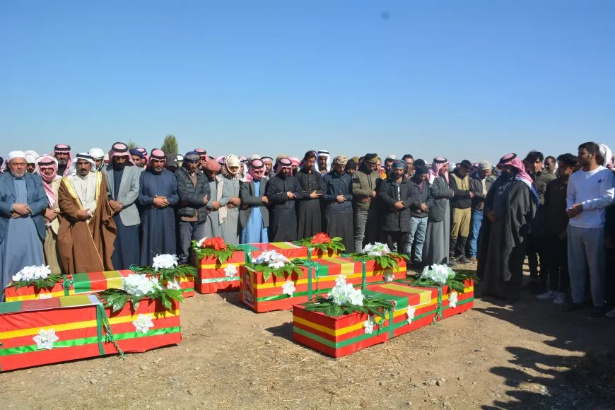 Ceremonia fúnebre de siete víctimas de los ataques turcos