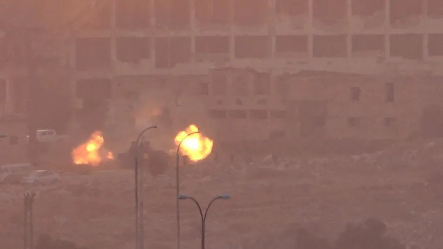 Escenas del bombardeo de las fuerzas del gobierno de Damasco a mercenarios de ocupación turca