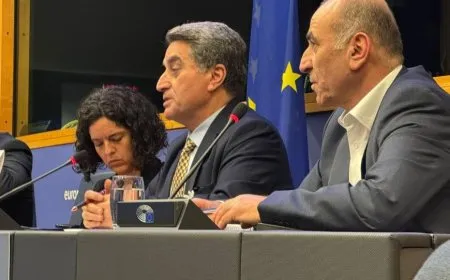 El representante de AANES se reúne con los partidos de izquierda en el Parlamento Europeo