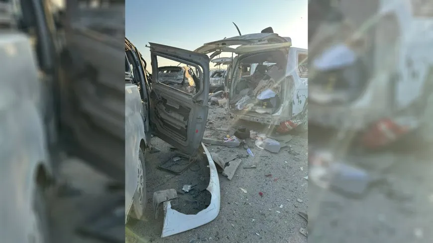 Foto: Daños en ambulancias en la presa de Tişrîn