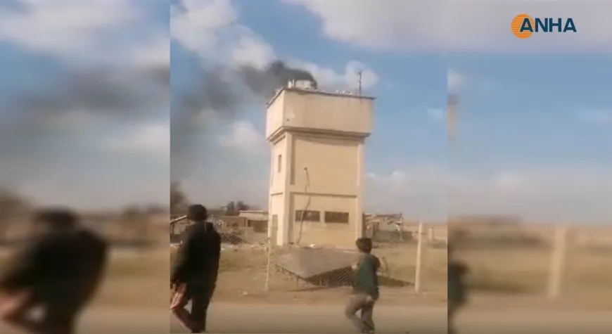 Un dron de la ocupación turca bombardeó el tanque de agua en Tirbespiyê