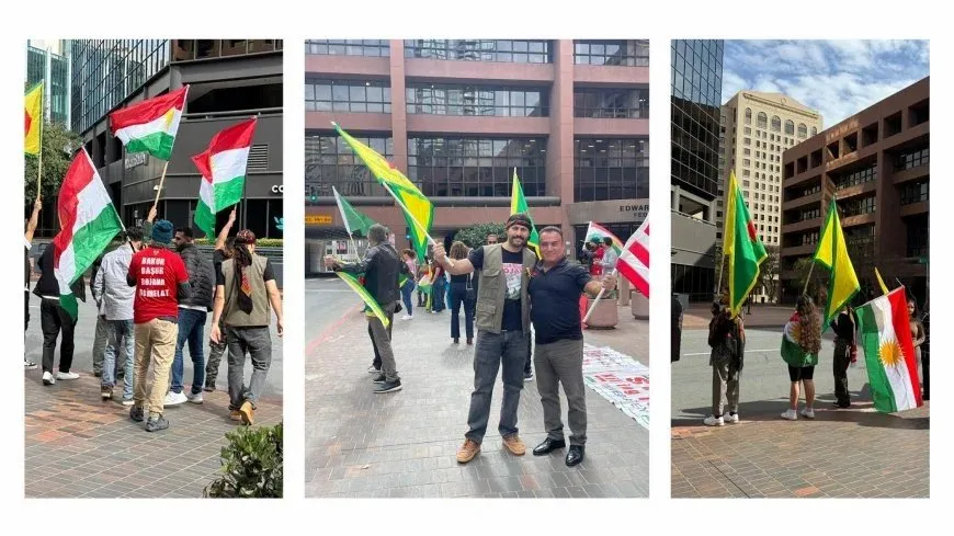 La comunidad kurda en California protesta contra los ataques turcos
