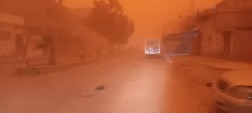 Tormenta de arena en Hasaka: el tráfico se ve gravemente afectado