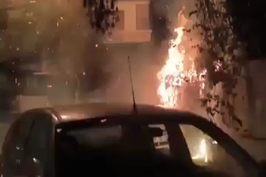 Incendio en el Parque Al-Jahez en Damasco