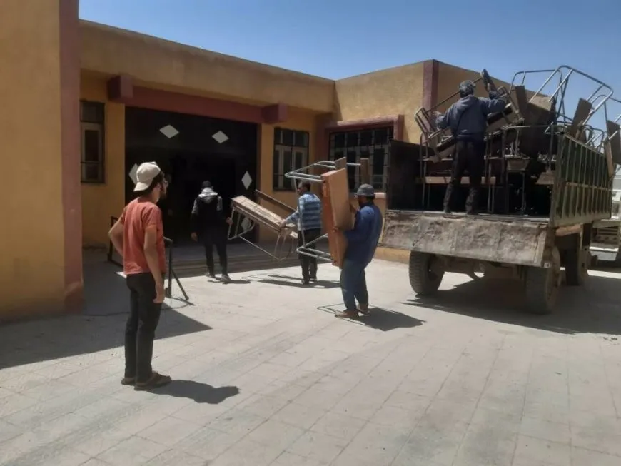 Continúan con el trabajo en el equipamiento de los centros de examen en el cantón de Tabqa