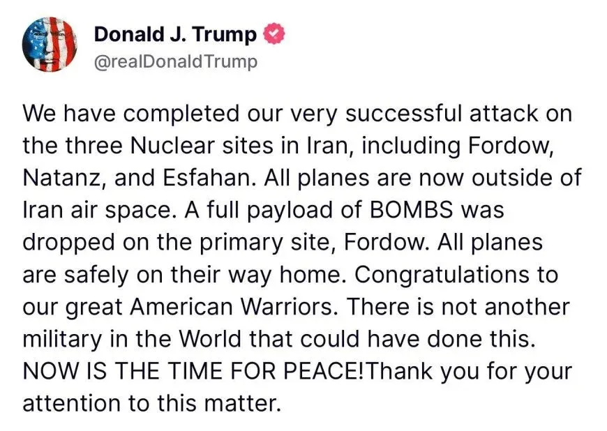 Estados Unidos ataca los sitios nucleares de Irán