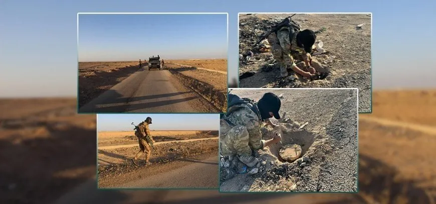 Las SDF desmantelan una mina plantada por ISIS en el campo oriental de Deir ez-Zor