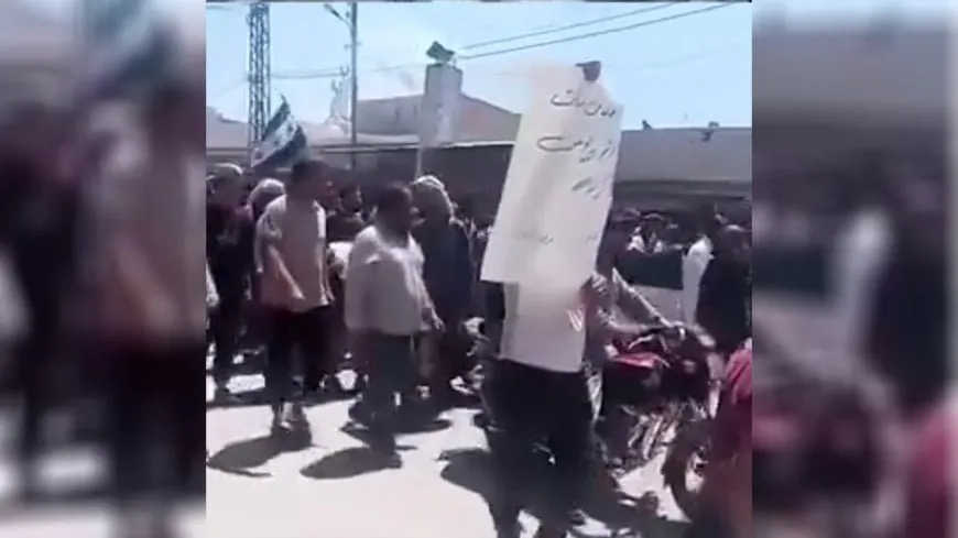 Manifestaciones en la ocupación de Tal Abyei y Suluk contra la ocupación turca y sus políticas