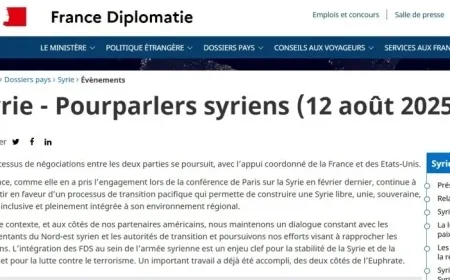  Francia reitera su apoyo a las negociaciones sobre el Norte y Este de Siria con el Gobierno de Transición