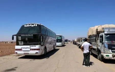 Dos autobuses fueron disparados en Daraa