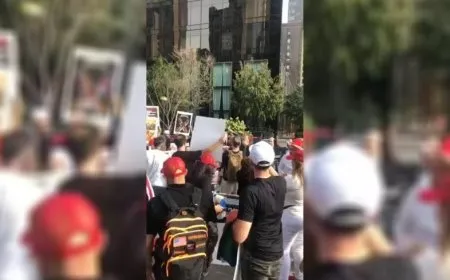 Protesta de refugiados sirios en Nueva York