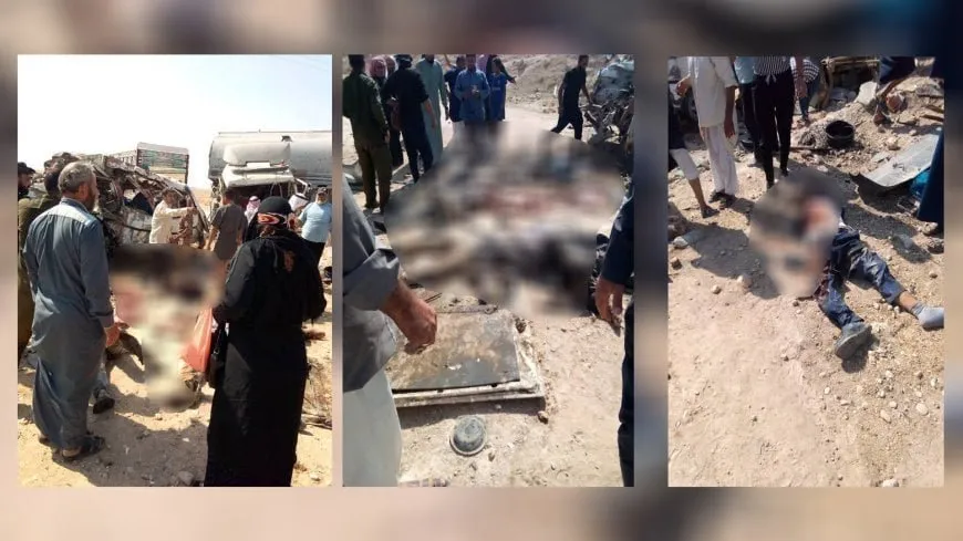Trágico accidente en la carretera Hasaka - Al Shaddadi