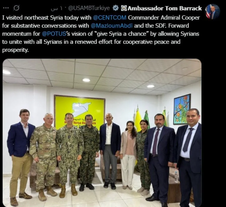 Tom Barrack comenta su reunión con el comandante de las SDF