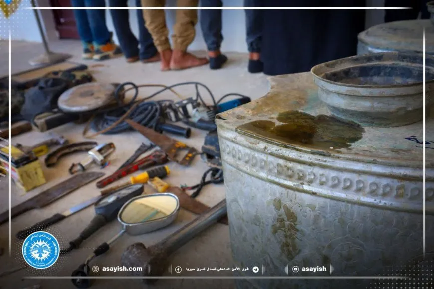 Desmantelan red criminal en Tabqa por robo, tráfico de armas y consumo de drogas