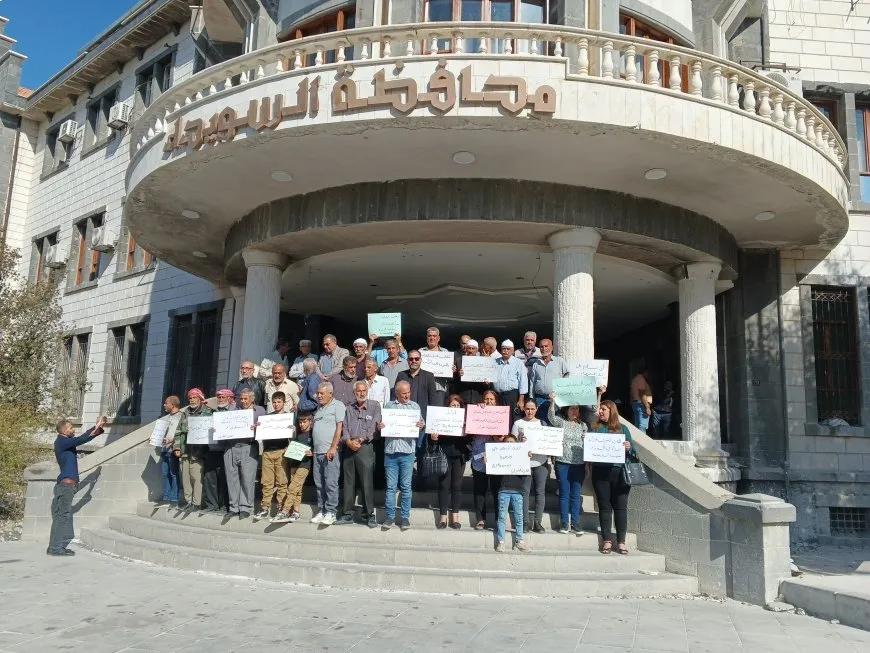 Las protestas contra las fuerzas del Gobierno Transicional continúan en Suwayda