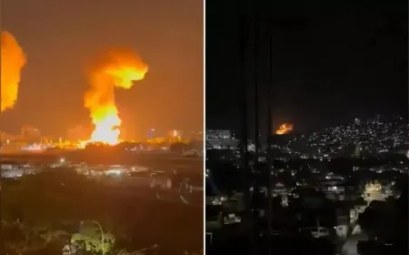 Explosiones en la capital de Venezuela
