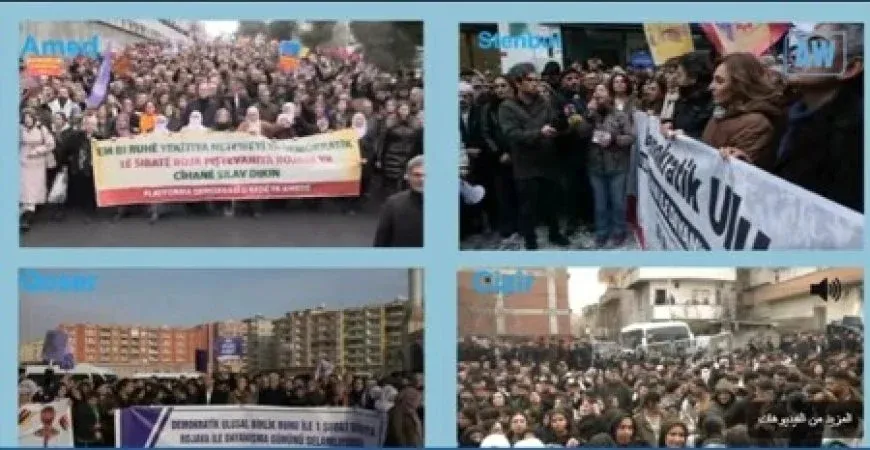 Eventos públicos masivos celebrados en casi 100 lugares en todo el mundo en apoyo de Rojava