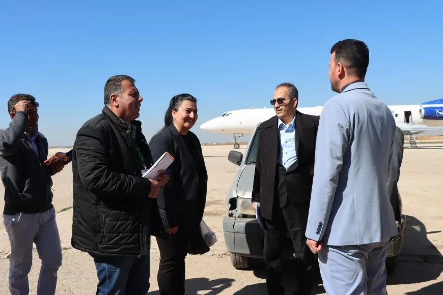 Delegación técnica del gobierno de transición llega al Aeropuerto Internacional de Qamishlo