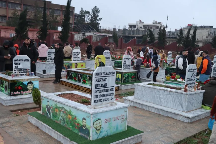 El pueblo de Rojava celebra el Eid al-Fitr visitando los santuarios de los mártires