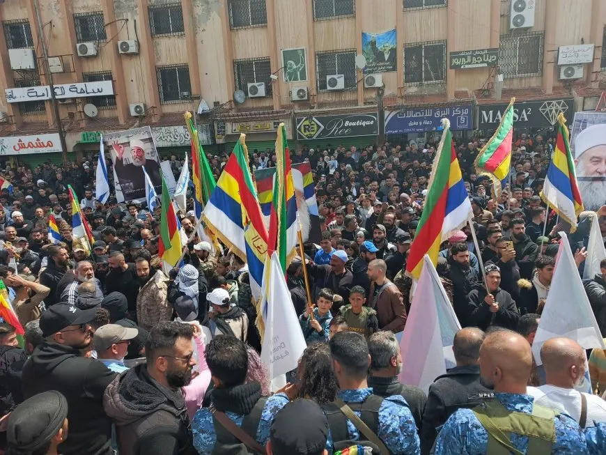 Una manifestación en Suweyda exige el derecho a la autodeterminación